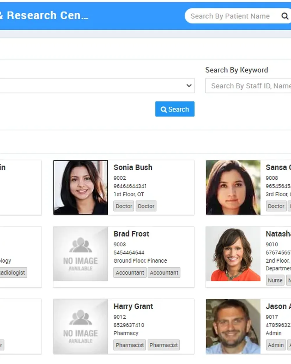 Smart Hospital — department analytics