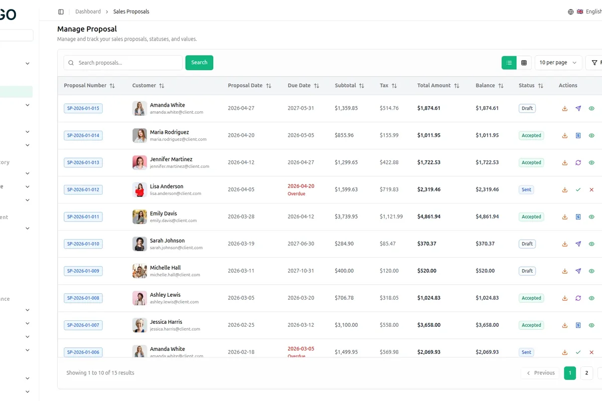 ERPGo — business ERP dashboard