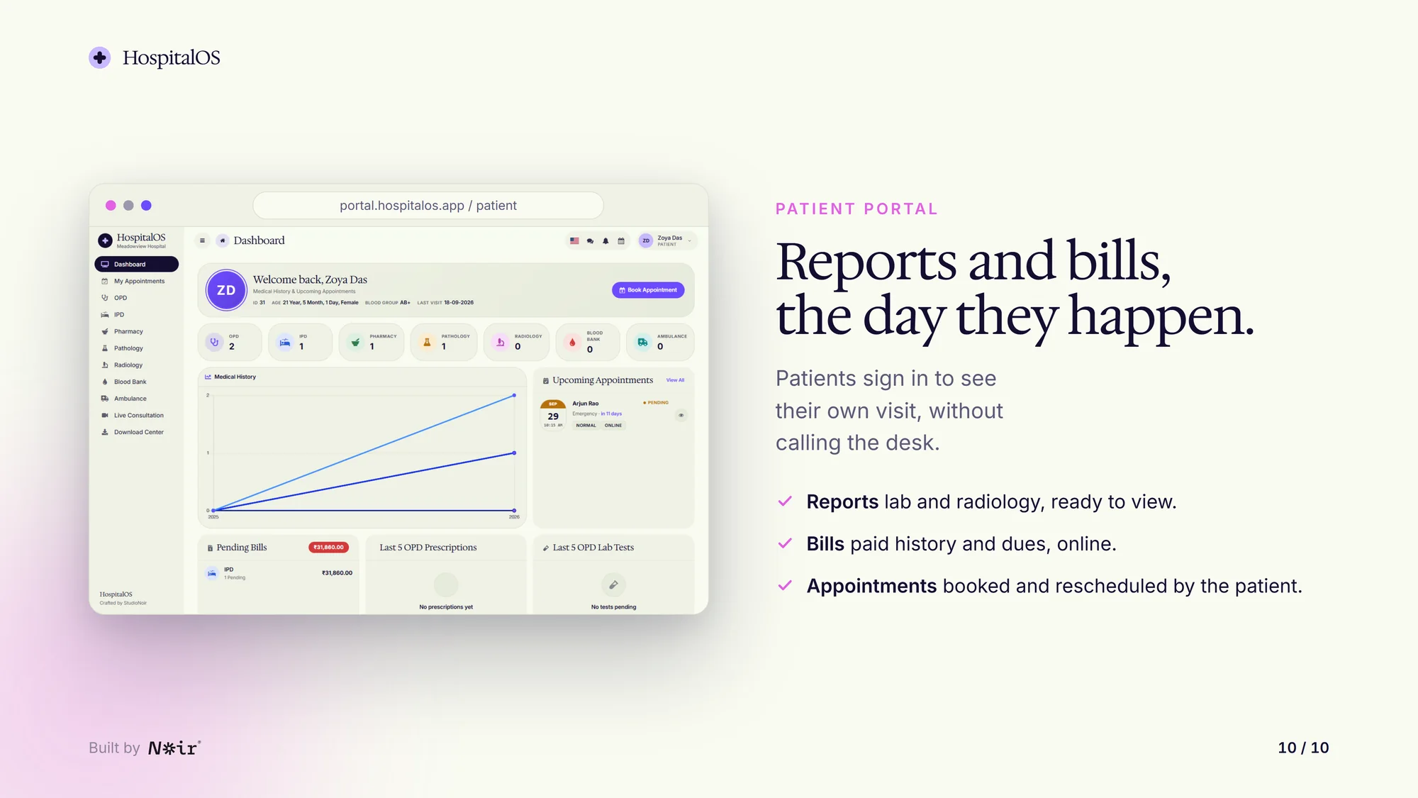 HospitalOS patient portal