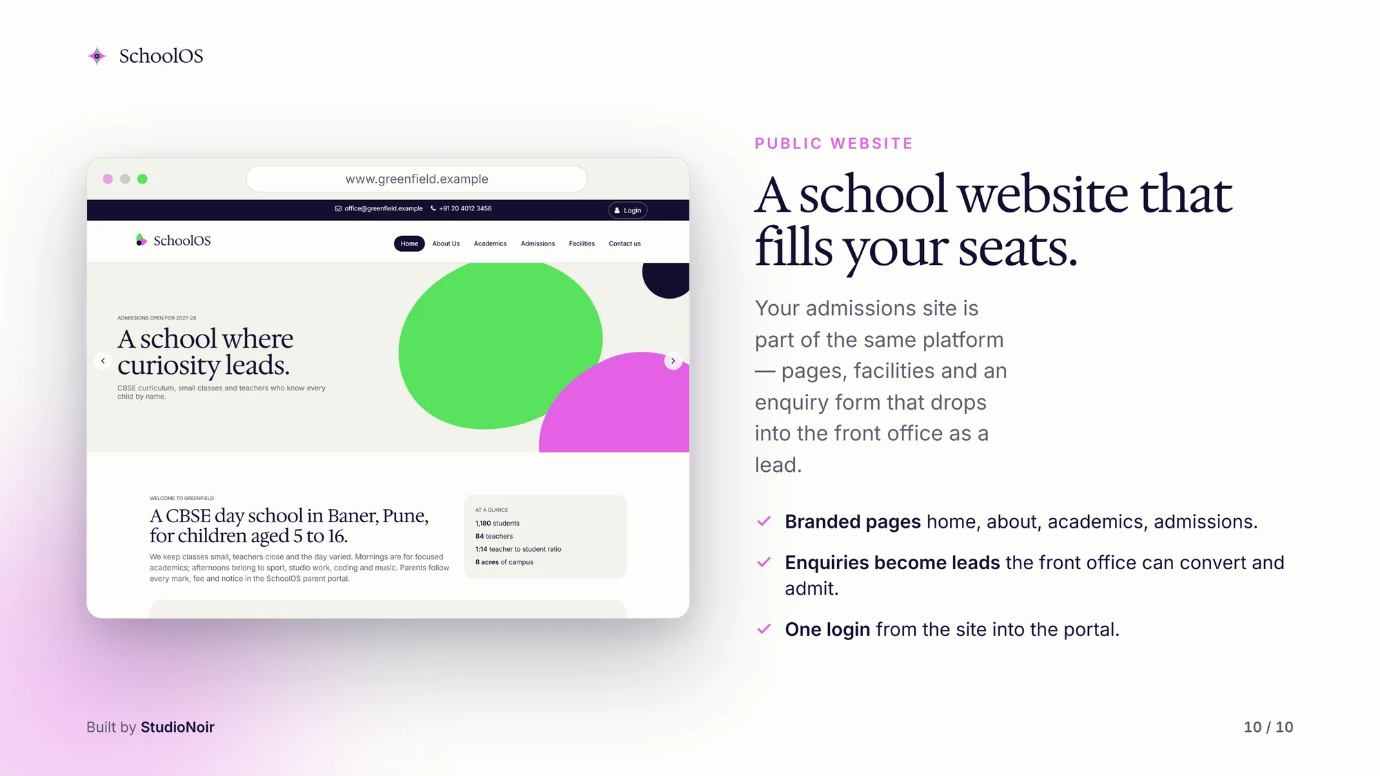 SchoolOS school website builder